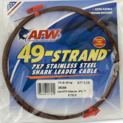 AFW 175# 49 Strand Shark Leader Cable - 30 ft