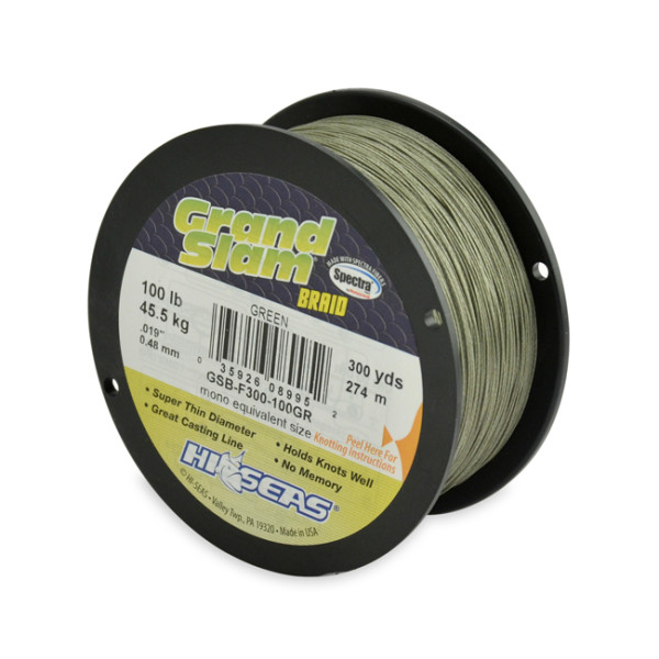 Hi-Seas Grand Slam Braid - 100lb/300yds - Musky Tackle Online