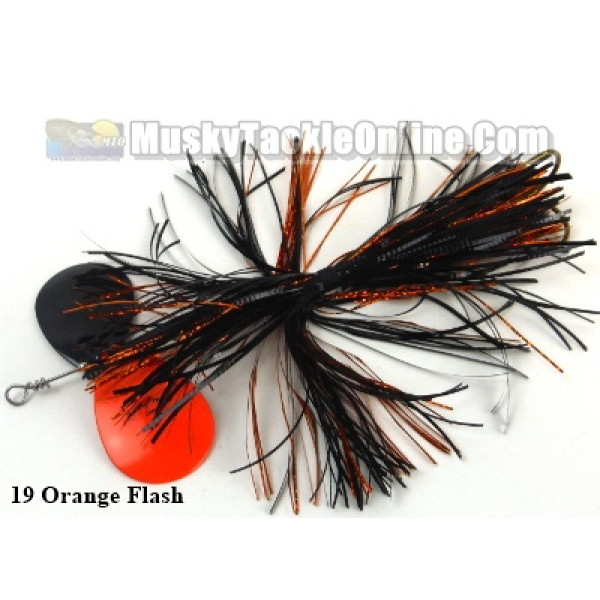 Muskie Bucktail Double #8 Custom Lure - Roadkill Red