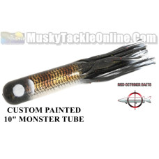 Red October Baits Monster Tube - Unrigged - 1 Pack - Custom Colors
