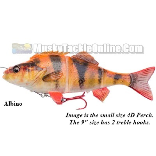 Savage Gear Pre-Rigged 9 4D Yellow Perch - Musky Tackle Online