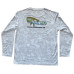 ScaleWear/MTO Long Sleeve White-Grayscale Fishing Shirt