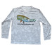 ScaleWear/MTO Long Sleeve White-Grayscale Fishing Shirt