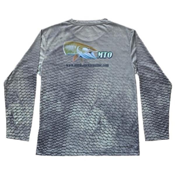 ScaleWear/MTO Long Sleeve Green Camo Fishing Shirt - Musky Tackle