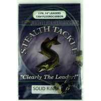 Stealth Tackle Fluorocarbon Leaders w/ Solid Welded Ring - 130 lb - 2 Pack 