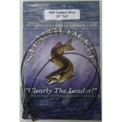 Stealth Tackle Coated 7 Strand Trolling Leader 90 lb/36" - 1 Pack